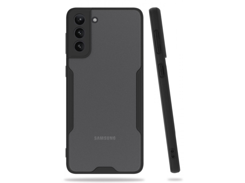 Newface Samsung Galaxy S21 Kılıf Platin Silikon - Siyah