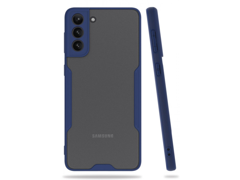 Newface Samsung Galaxy S21 Plus Kılıf Platin Silikon - Lacivert