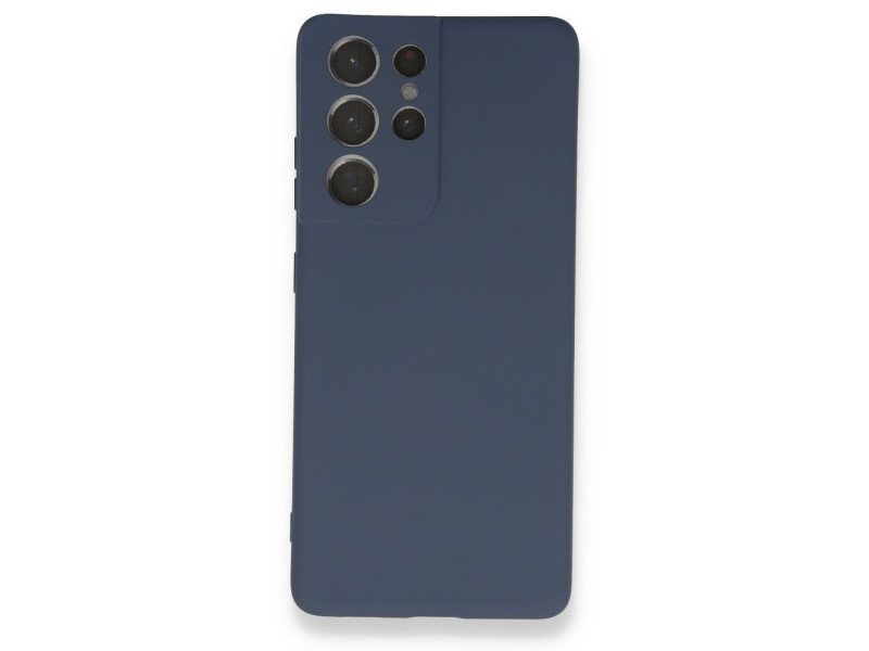Newface Samsung Galaxy S21 Ultra Kılıf Nano içi Kadife Silikon - Gri