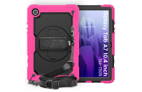 Newface Samsung Galaxy T500 Tab A7 10.4 Kılıf Pars Tablet Kapak - Pembe