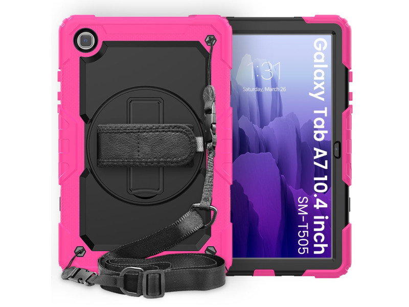 Newface Samsung Galaxy T500 Tab A7 10.4 Kılıf Pars Tablet Kapak - Pembe
