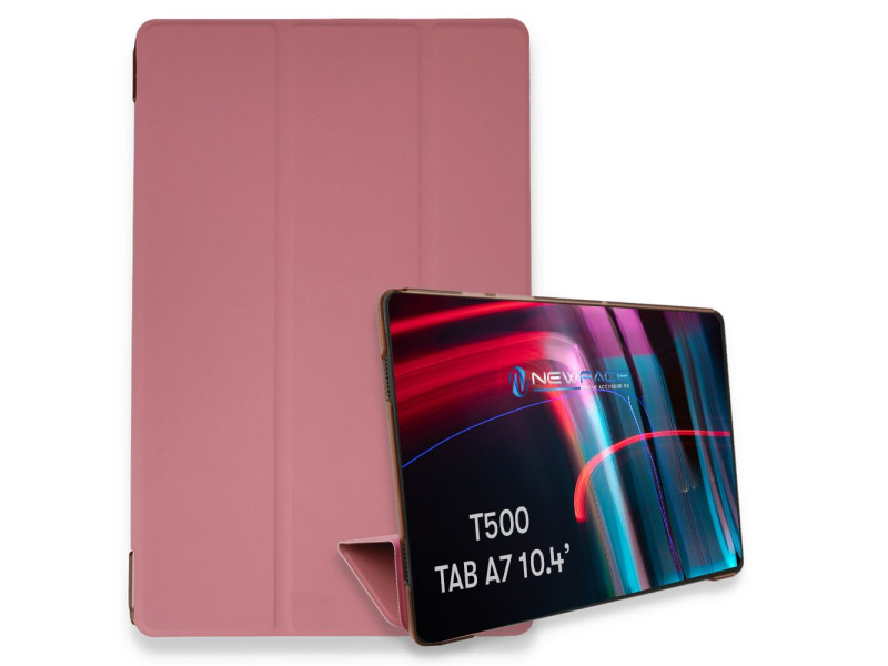 Newface Samsung Galaxy T500 Tab A7 10.4 Kılıf Tablet Smart Kılıf - Pembe