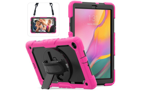 Newface Samsung Galaxy T510 Tab A 10.1 Kılıf Pars Tablet Kapak - Pembe