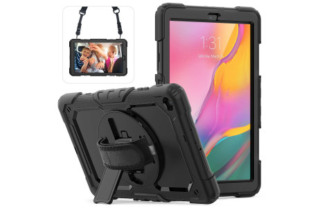 Newface Samsung Galaxy T510 Tab A 10.1 Kılıf Pars Tablet Kapak - Siyah