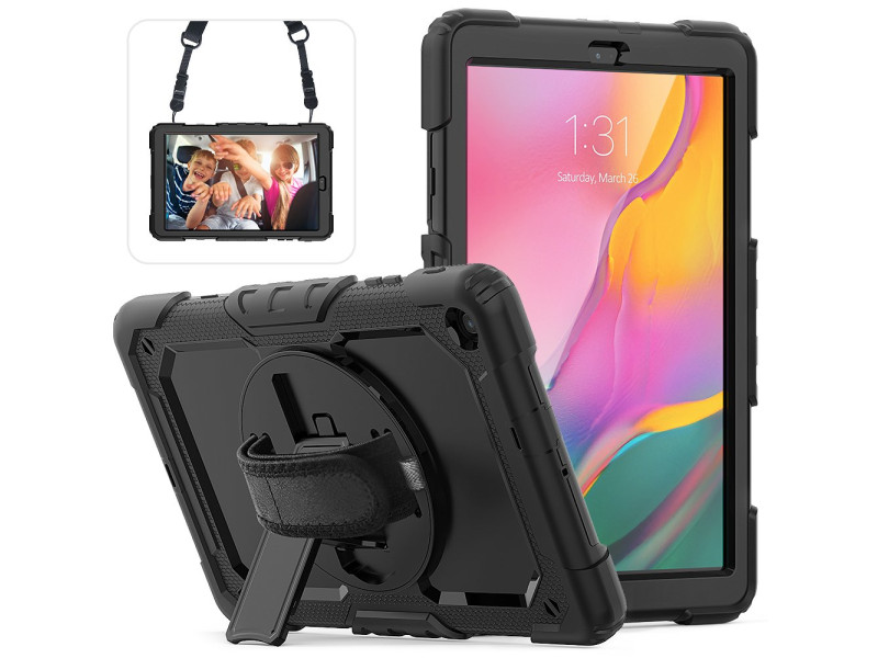 Newface Samsung Galaxy T510 Tab A 10.1 Kılıf Pars Tablet Kapak - Siyah