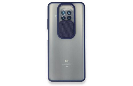 Newface Xiaomi Mi 10T Lite Kılıf Palm Buzlu Kamera Sürgülü Silikon - Lacivert