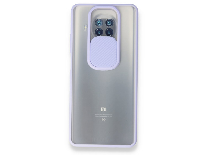 Newface Xiaomi Mi 10T Lite Kılıf Palm Buzlu Kamera Sürgülü Silikon - Lila