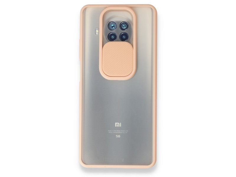 Newface Xiaomi Mi 10T Lite Kılıf Palm Buzlu Kamera Sürgülü Silikon - Pembe