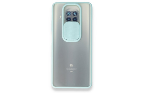 Newface Xiaomi Mi 10T Lite Kılıf Palm Buzlu Kamera Sürgülü Silikon - Turkuaz
