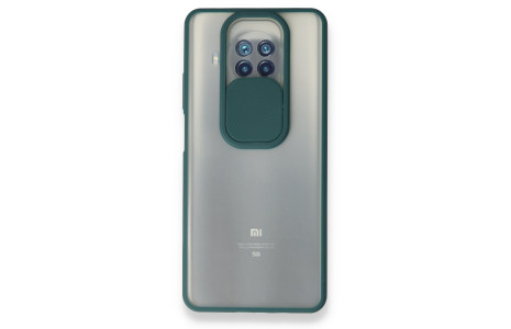 Newface Xiaomi Mi 10T Lite Kılıf Palm Buzlu Kamera Sürgülü Silikon - Yeşil