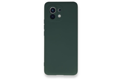 Newface Xiaomi Mi 11 Kılıf Nano içi Kadife Silikon - Koyu Yeşil