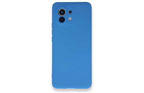 Newface Xiaomi Mi 11 Kılıf Nano içi Kadife Silikon - Mavi