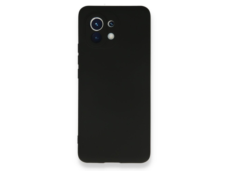 Newface Xiaomi Mi 11 Kılıf Nano içi Kadife Silikon - Siyah