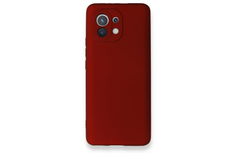 Newface Xiaomi Mi 11 Kılıf First Silikon - Bordo