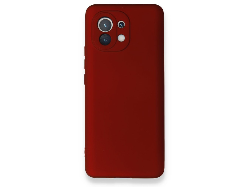 Newface Xiaomi Mi 11 Kılıf First Silikon - Bordo