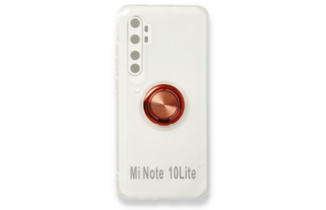 Newface Xiaomi Mi Note 10 Lite Kılıf Gros Yüzüklü Silikon - Kırmızı