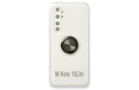 Newface Xiaomi Mi Note 10 Lite Kılıf Gros Yüzüklü Silikon - Siyah