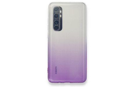 Newface Xiaomi Mi Note 10 Lite Kılıf Lüx Çift Renkli Silikon - Mor