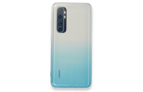 Newface Xiaomi Mi Note 10 Lite Kılıf Lüx Çift Renkli Silikon - Turkuaz