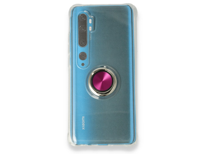 Newface Xiaomi Mi Note 10 Pro Kılıf Gros Yüzüklü Silikon - Pembe