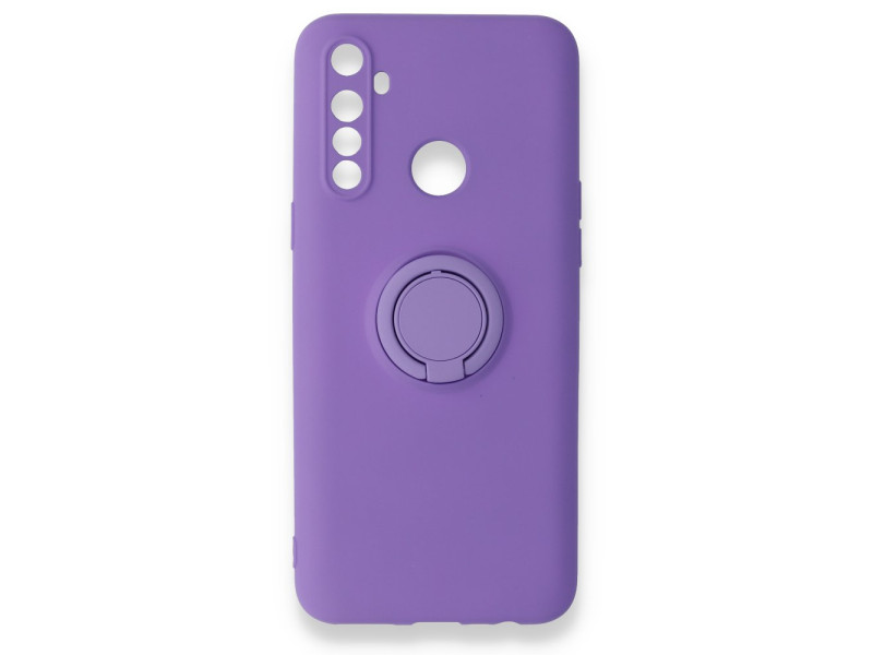 Newface Realme C3i Kılıf Viktor Yüzüklü Silikon - Mor