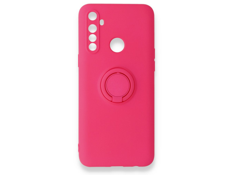 Newface Realme C3i Kılıf Viktor Yüzüklü Silikon - Pembe