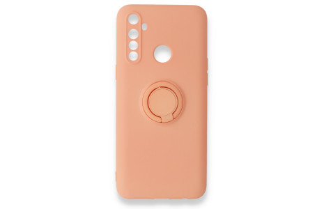 Newface Realme C3i Kılıf Viktor Yüzüklü Silikon - Pudra