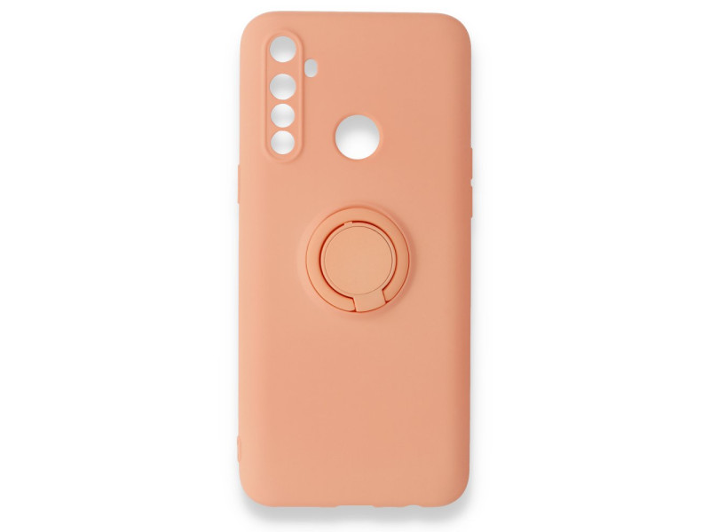 Newface Realme C3i Kılıf Viktor Yüzüklü Silikon - Pudra