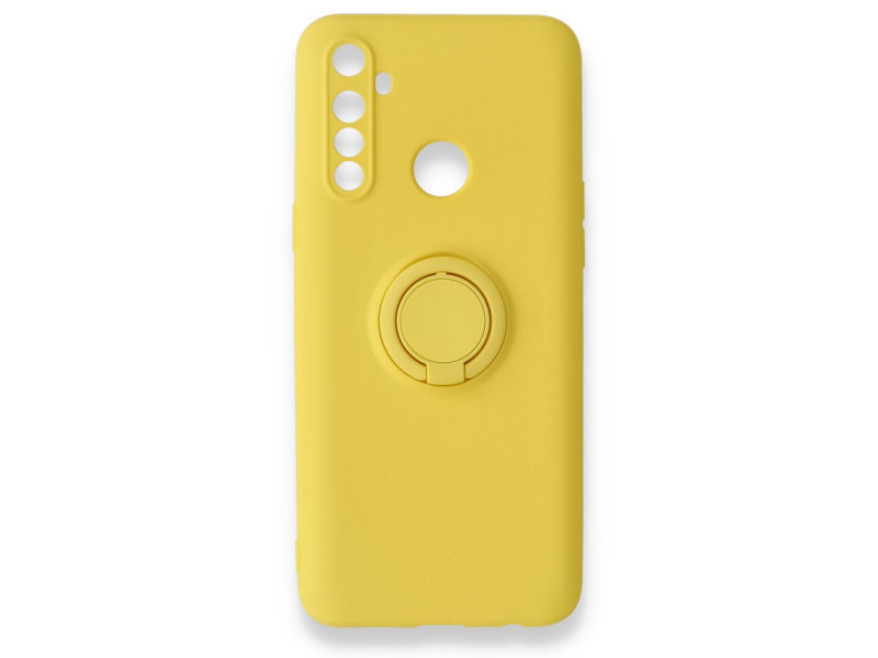 Newface Realme C3i Kılıf Viktor Yüzüklü Silikon - Sarı