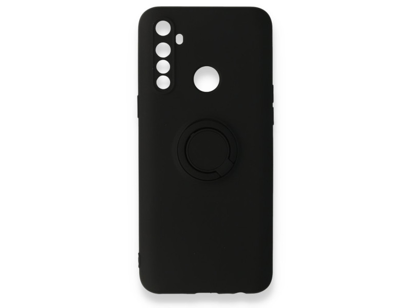 Newface Realme C3i Kılıf Viktor Yüzüklü Silikon - Siyah