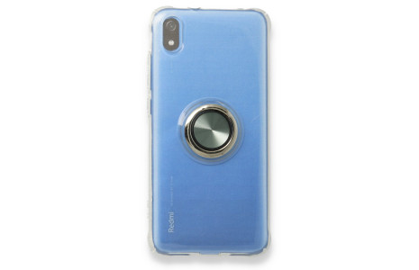 Newface Xiaomi Redmi 7A Kılıf Gros Yüzüklü Silikon - Yeşil