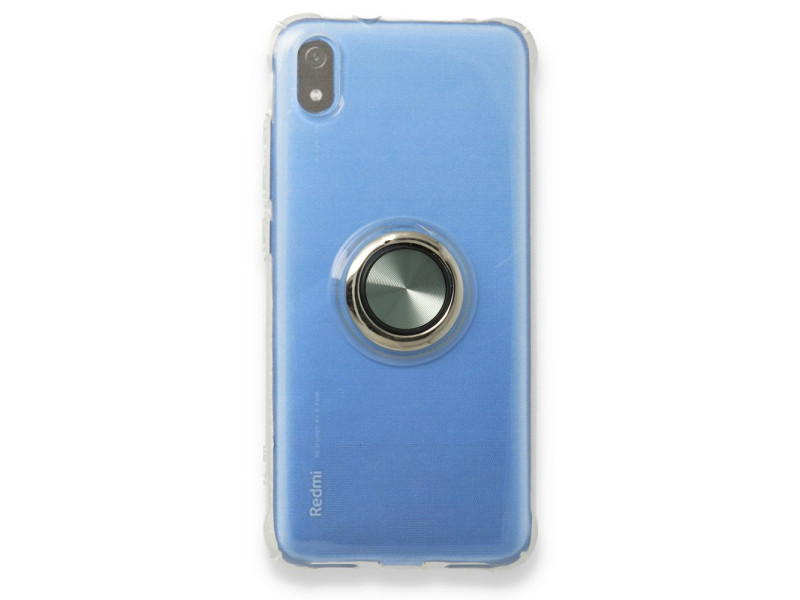 Newface Xiaomi Redmi 7A Kılıf Gros Yüzüklü Silikon - Yeşil