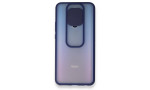 Newface Xiaomi Redmi 9 Kılıf Palm Buzlu Kamera Sürgülü Silikon - Lacivert