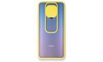 Newface Xiaomi Redmi 9 Kılıf Palm Buzlu Kamera Sürgülü Silikon - Sarı