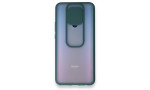 Newface Xiaomi Redmi 9 Kılıf Palm Buzlu Kamera Sürgülü Silikon - Yeşil