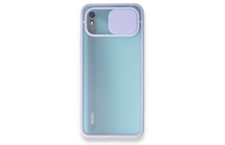 Newface Xiaomi Redmi 9A Kılıf Palm Buzlu Kamera Sürgülü Silikon - Lila