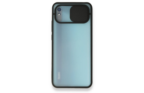 Newface Xiaomi Redmi 9A Kılıf Palm Buzlu Kamera Sürgülü Silikon - Siyah