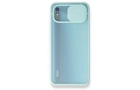 Newface Xiaomi Redmi 9A Kılıf Palm Buzlu Kamera Sürgülü Silikon - Turkuaz