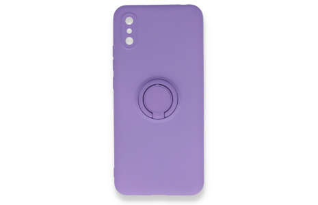Newface Xiaomi Redmi 9A Kılıf Viktor Yüzüklü Silikon - Mor