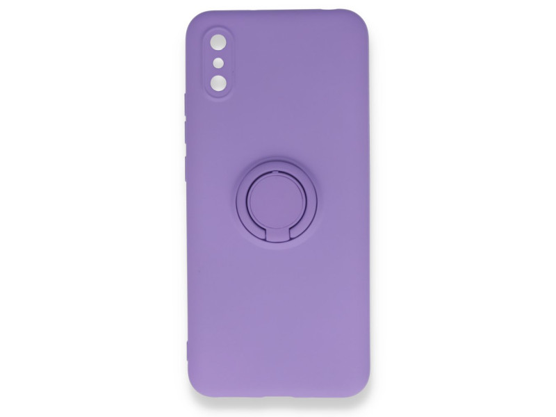 Newface Xiaomi Redmi 9A Kılıf Viktor Yüzüklü Silikon - Mor