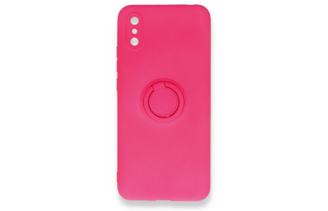 Newface Xiaomi Redmi 9A Kılıf Viktor Yüzüklü Silikon - Pembe