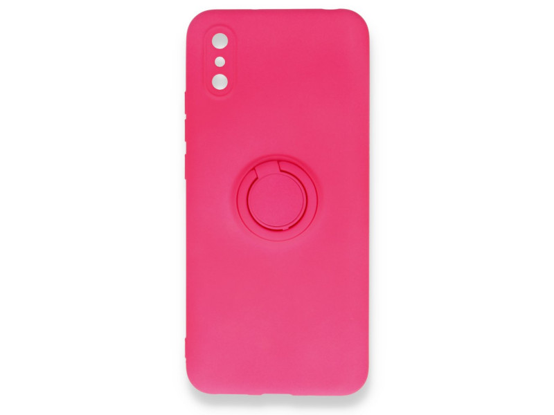 Newface Xiaomi Redmi 9A Kılıf Viktor Yüzüklü Silikon - Pembe