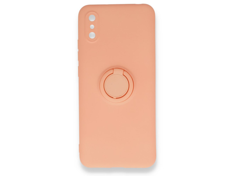 Newface Xiaomi Redmi 9A Kılıf Viktor Yüzüklü Silikon - Pudra