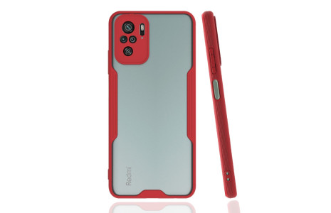 Newface Xiaomi Redmi Note 10 Kılıf Platin Silikon - Kırmızı