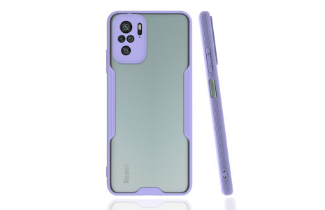 Newface Xiaomi Redmi Note 10 Kılıf Platin Silikon - Lila