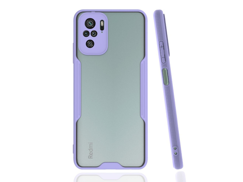 Newface Xiaomi Redmi Note 10 Kılıf Platin Silikon - Lila