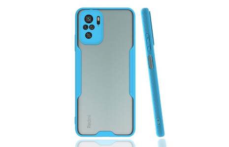 Newface Xiaomi Redmi Note 10 Kılıf Platin Silikon - Mavi