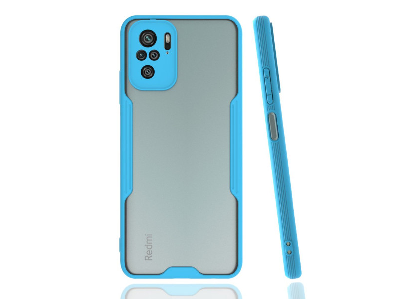 Newface Xiaomi Redmi Note 10 Kılıf Platin Silikon - Mavi