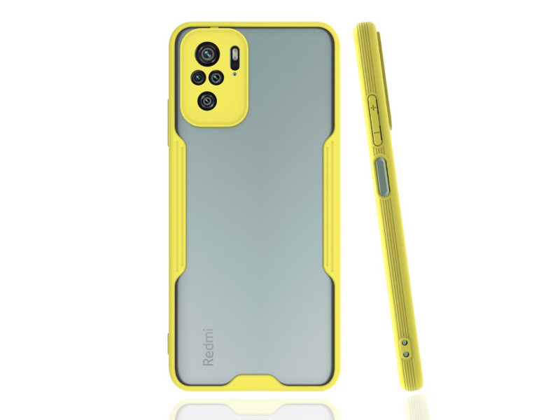 Newface Xiaomi Redmi Note 10 Kılıf Platin Silikon - Sarı