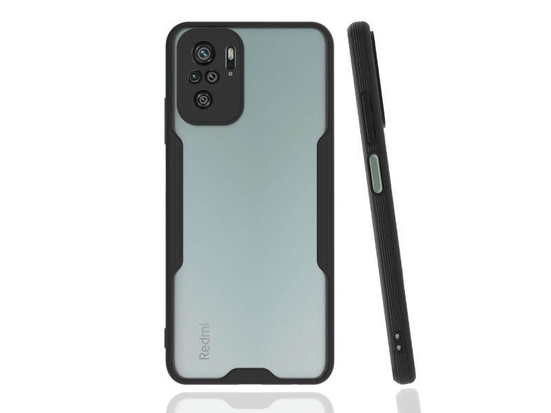 Newface Xiaomi Redmi Note 10 Kılıf Platin Silikon - Siyah